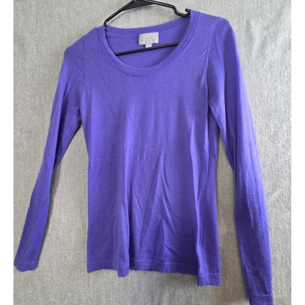 Pure Collection Sweater 100% Cashmere Pullover Size 4 Luxury Old Money Career